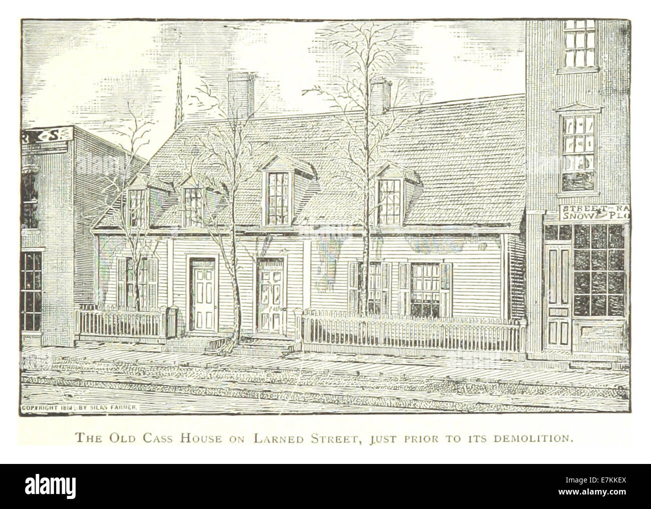 Farmer(1884) Detroit, p421 der alten CASS HOUSE ON LARNED STREET, nur vor seinem Abriss Stockfoto