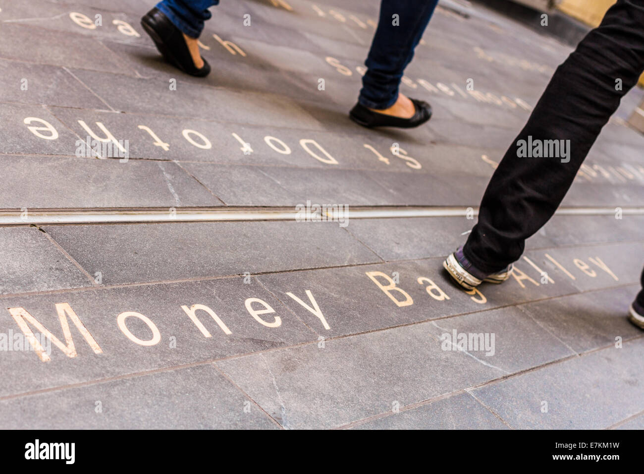 Geld Tasche Gasse Name - City of London Stockfoto