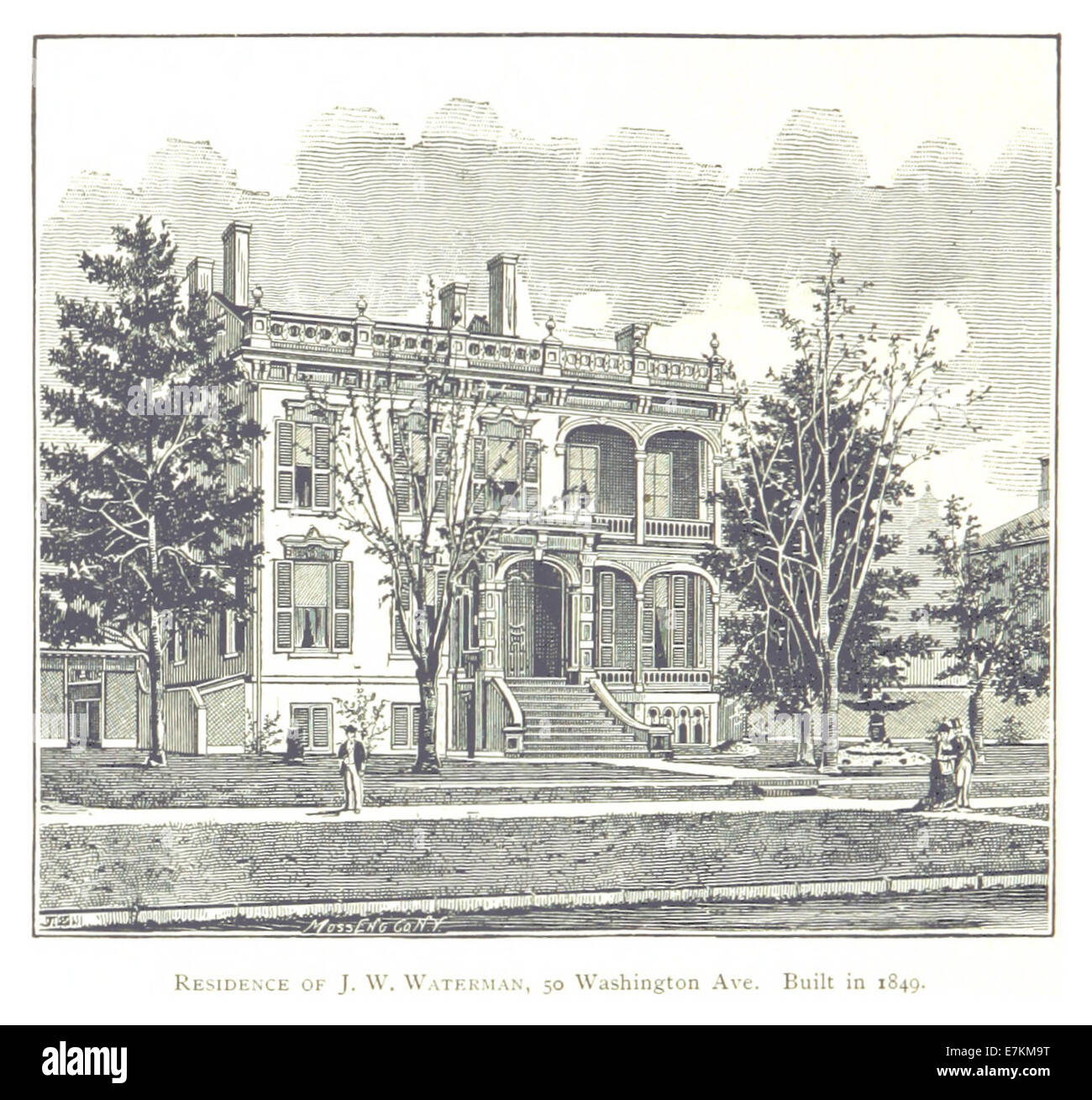Die Residenz von J.W. Waterman, 50 Washington Ave. In Detroit, wurde