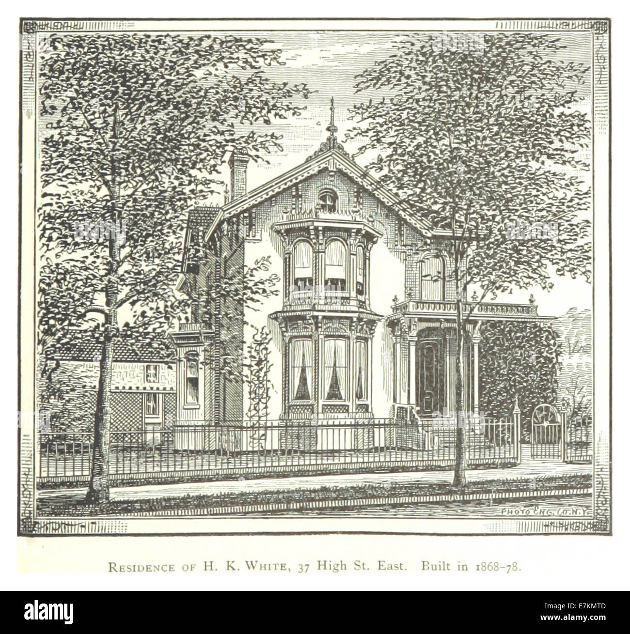 Farmer(1884) Detroit, p497 Residenz von h.k. weiß, 37 HIGH ST. EAST. ERBAUT IM JAHRE 1868-78 Stockfoto