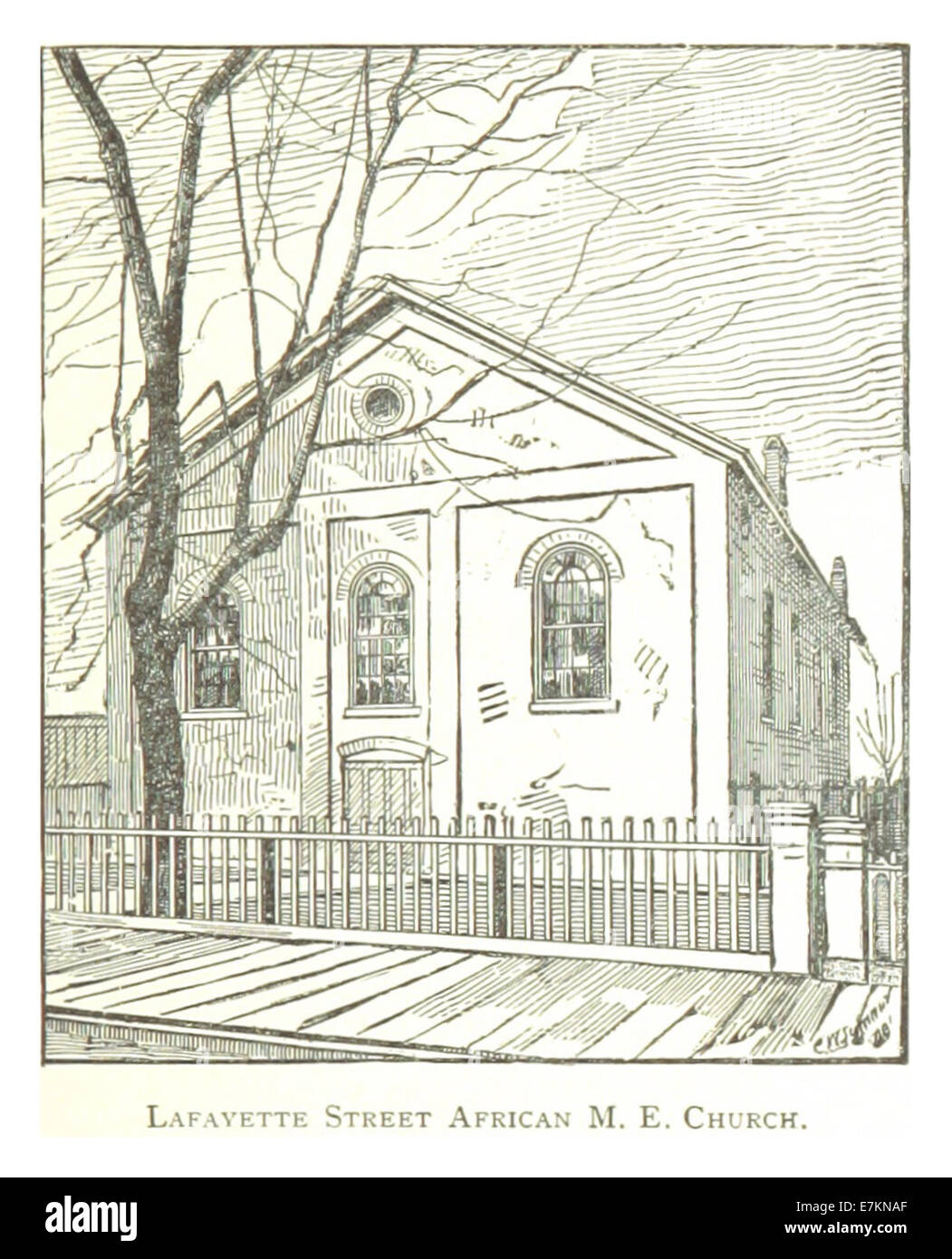 Bauer (1884) Detroit, p 629 LAFAYETTE STREET African Methodist Episcopal Church Stockfoto