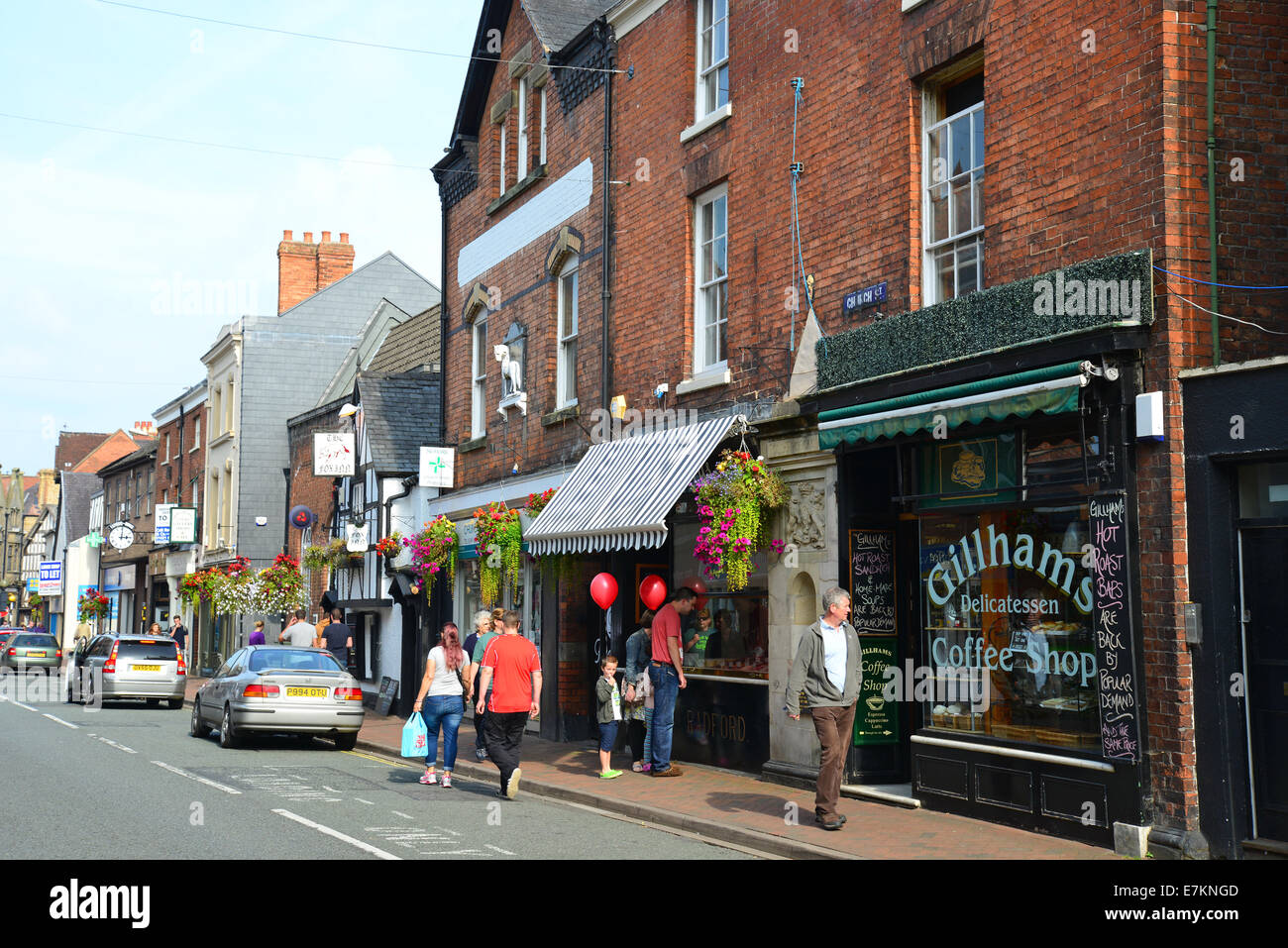 Kirchgasse, Oswestry, Shropshire, England, Vereinigtes Königreich Stockfoto