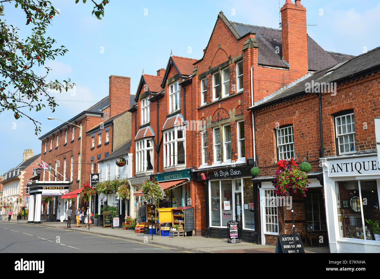 Kirchgasse, Oswestry, Shropshire, England, Vereinigtes Königreich Stockfoto