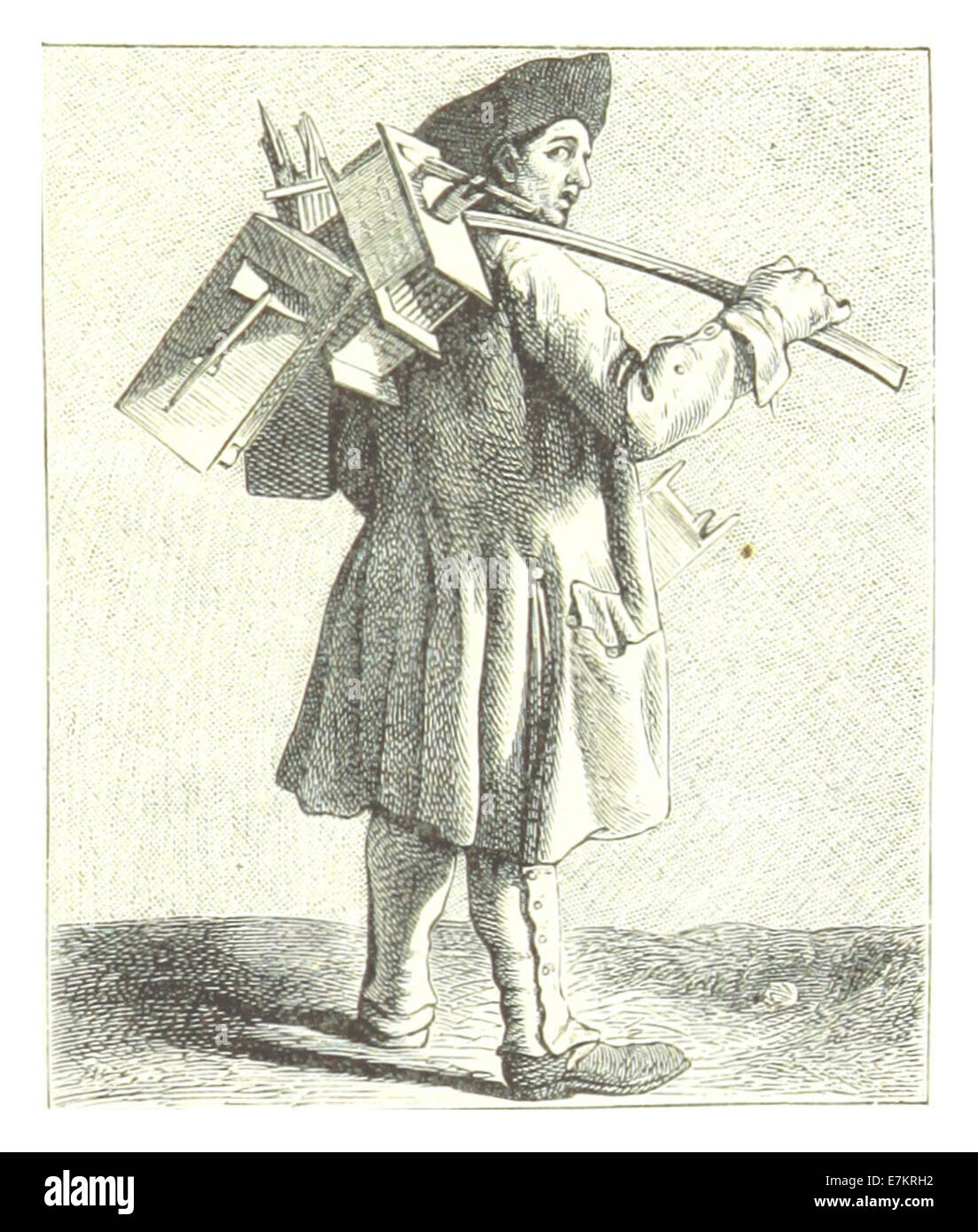 Eine Illustration aus dem Jahr 1887 von *Fournel*, Seite 039, die eine detaillierte Zeichnung zeigt, die ein bestimmtes Thema aus der Zeit erfasst und einen Einblick in die Kunst und den Stil des späten 19. Jahrhunderts bietet. Stockfoto