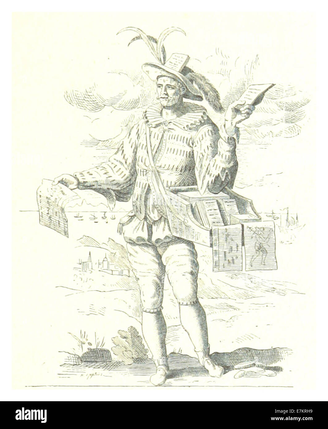 Eine Illustration von Fournel aus dem Jahr 1887, die eine detaillierte Karte oder Zeichnung darstellt und sich auf kulturelle und historische Landschaften dieser Zeit konzentriert. Stockfoto