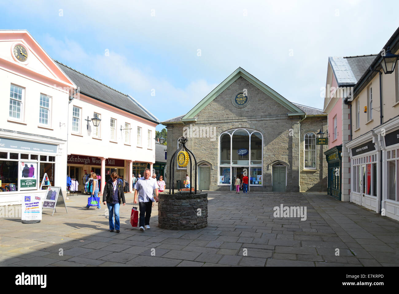 Bethel Square Shopping Centre, Brecon, Brecon Beacons National Park, Powys, Wales, Vereinigtes Königreich Stockfoto