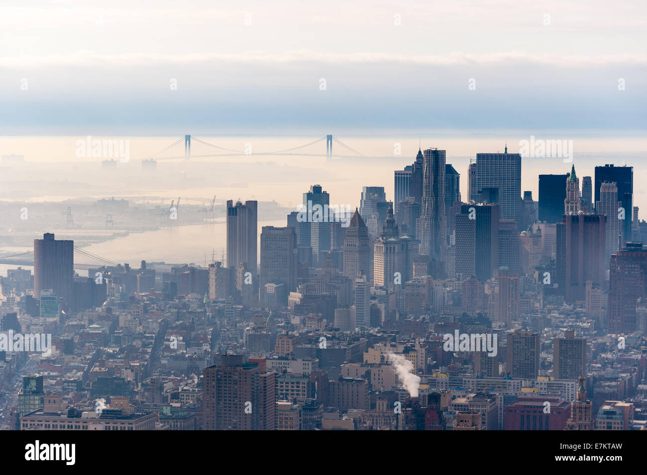 UNS, New York City. Blick von der Aussichtsplattform des Empire State Building. Stockfoto