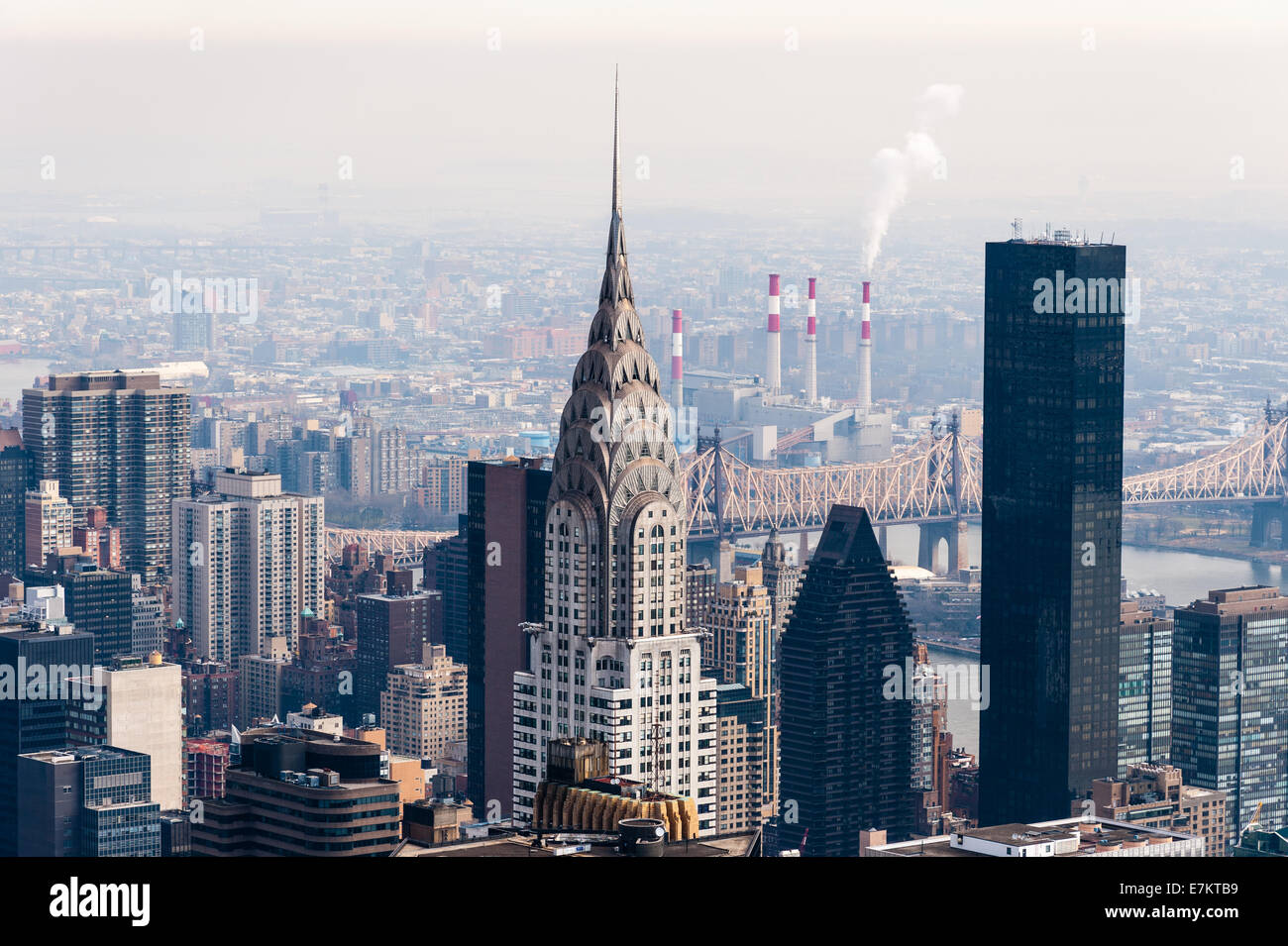 UNS, New York City. Blick von der Aussichtsplattform des Empire State Building. Stockfoto