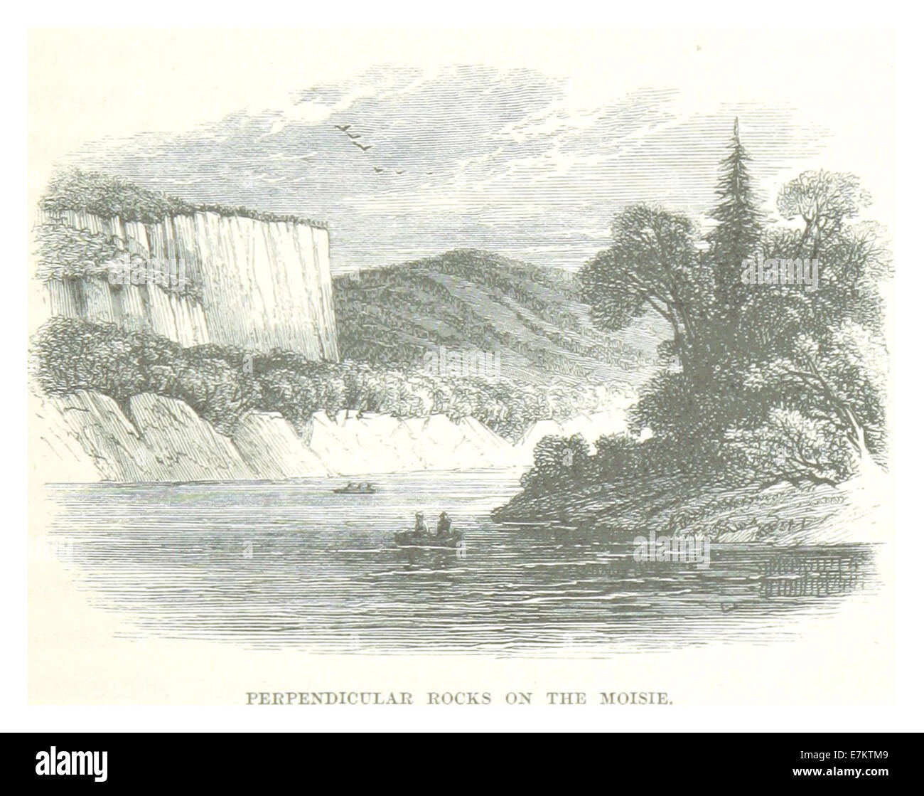 Hind(1863) LABRADOR-EXP p103 senkrechten Felsen ON THE MOISIE Stockfoto