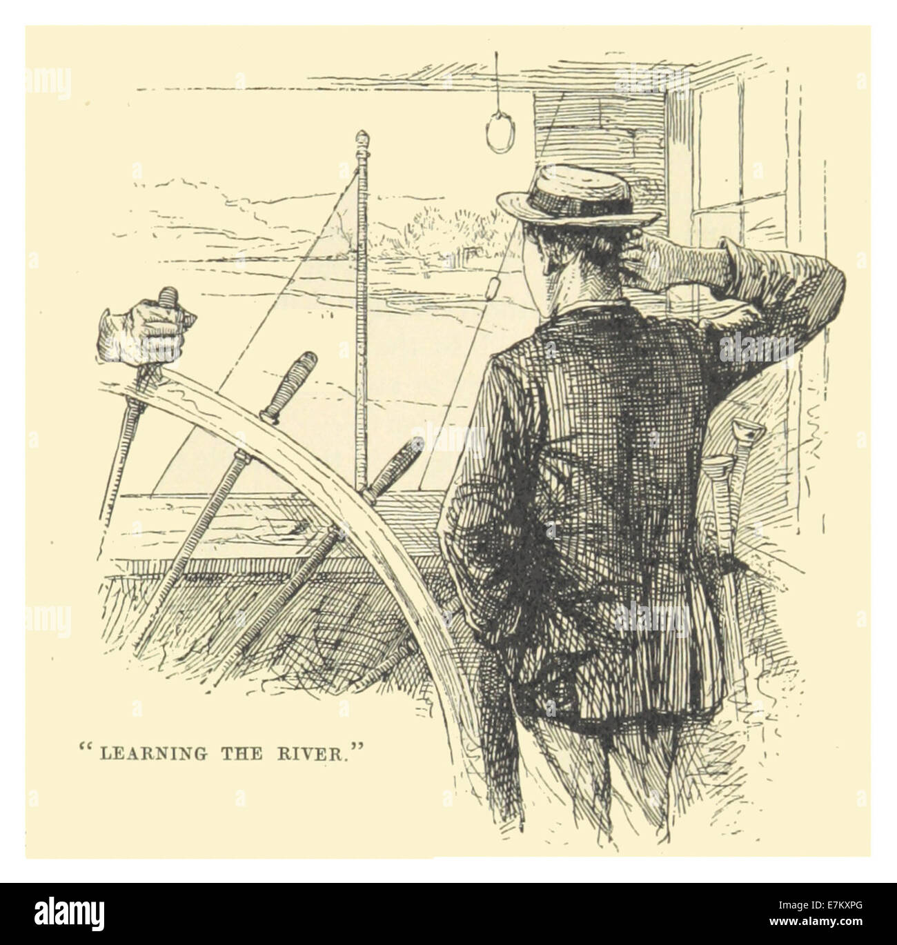 MARK TWAIN(1883) p115 - LEARNING THE RIVER Stockfoto