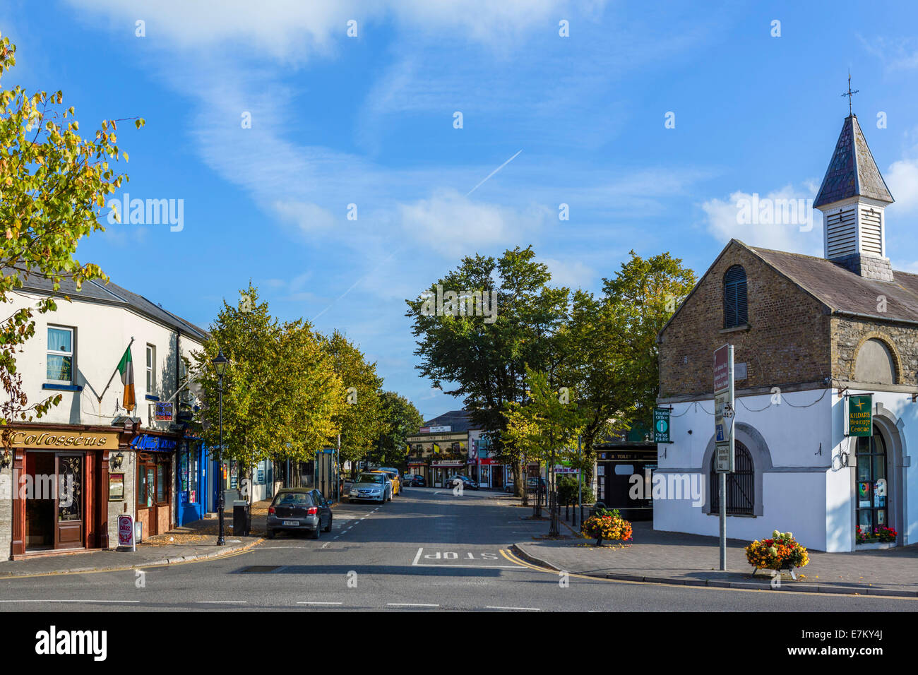 Marktplatz im Zentrum von Kildare Town, County Kildare, Irland Stockfoto