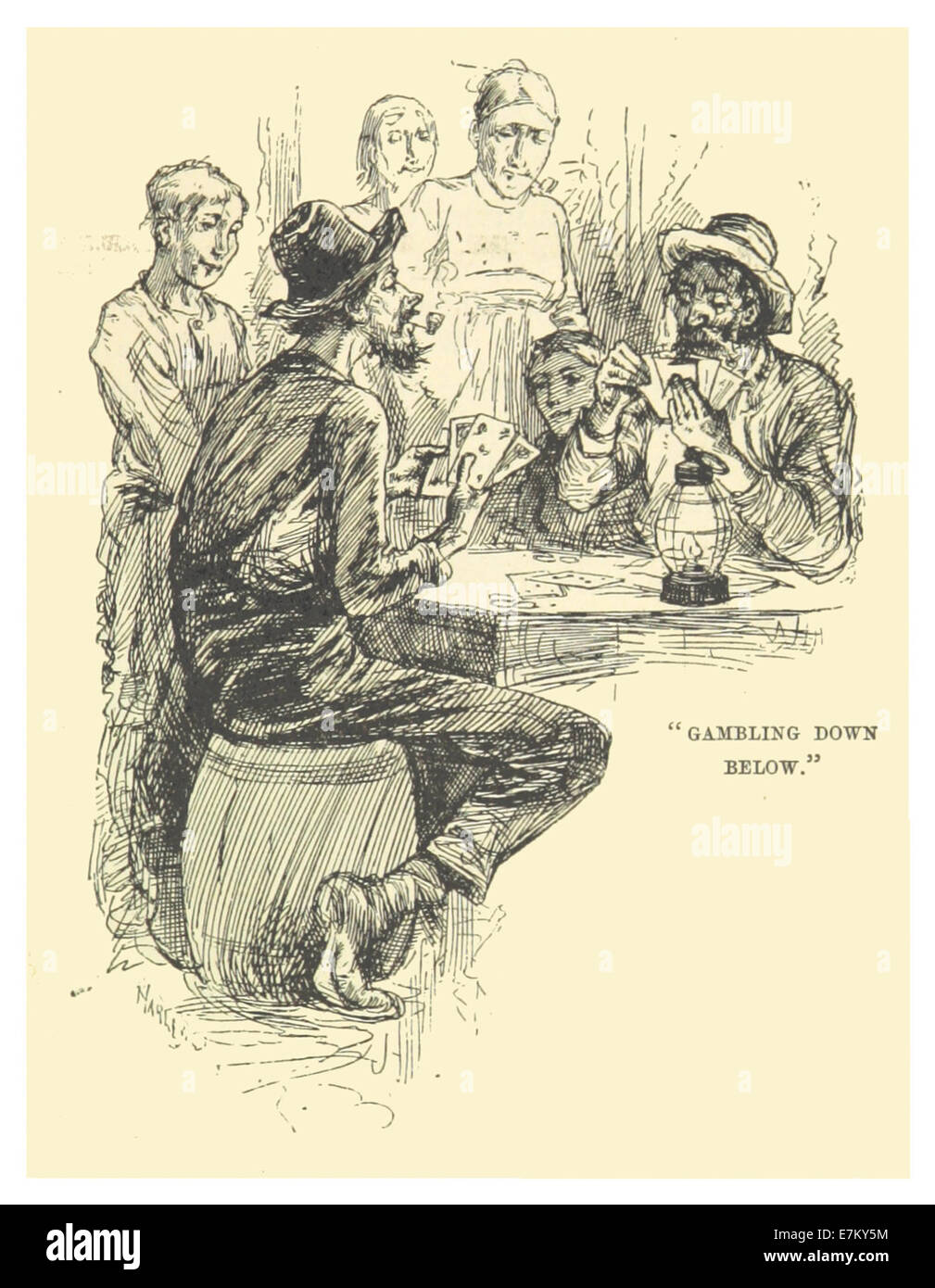 MARK TWAIN(1883) p137 - GLÜCKSSPIELE DOWN BELOW Stockfoto