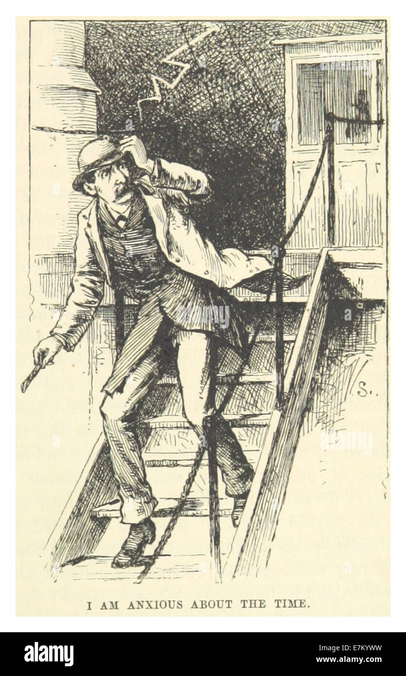 Eine Skizze von Mark Twain aus dem Jahr 1883, die seine Gedanken über den Lauf der Zeit reflektiert und einen Moment der Reflexion des berühmten amerikanischen Autors festgehalten hat. Stockfoto