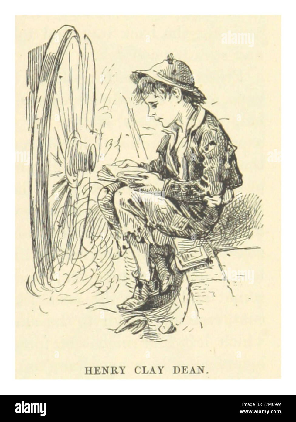 Diese Zeichnung von Mark Twain aus dem Jahr 1883 zeigt Henry Clay Dean, eine prominente Figur dieser Zeit. Die Skizze fängt sein Bild ein und dient als Darstellung von Twains künstlerischem Stil. Stockfoto