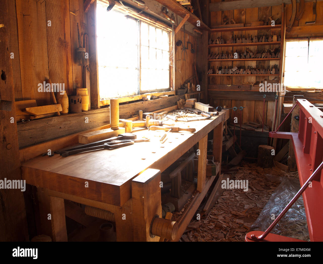 alte Tischlerei Stockfoto