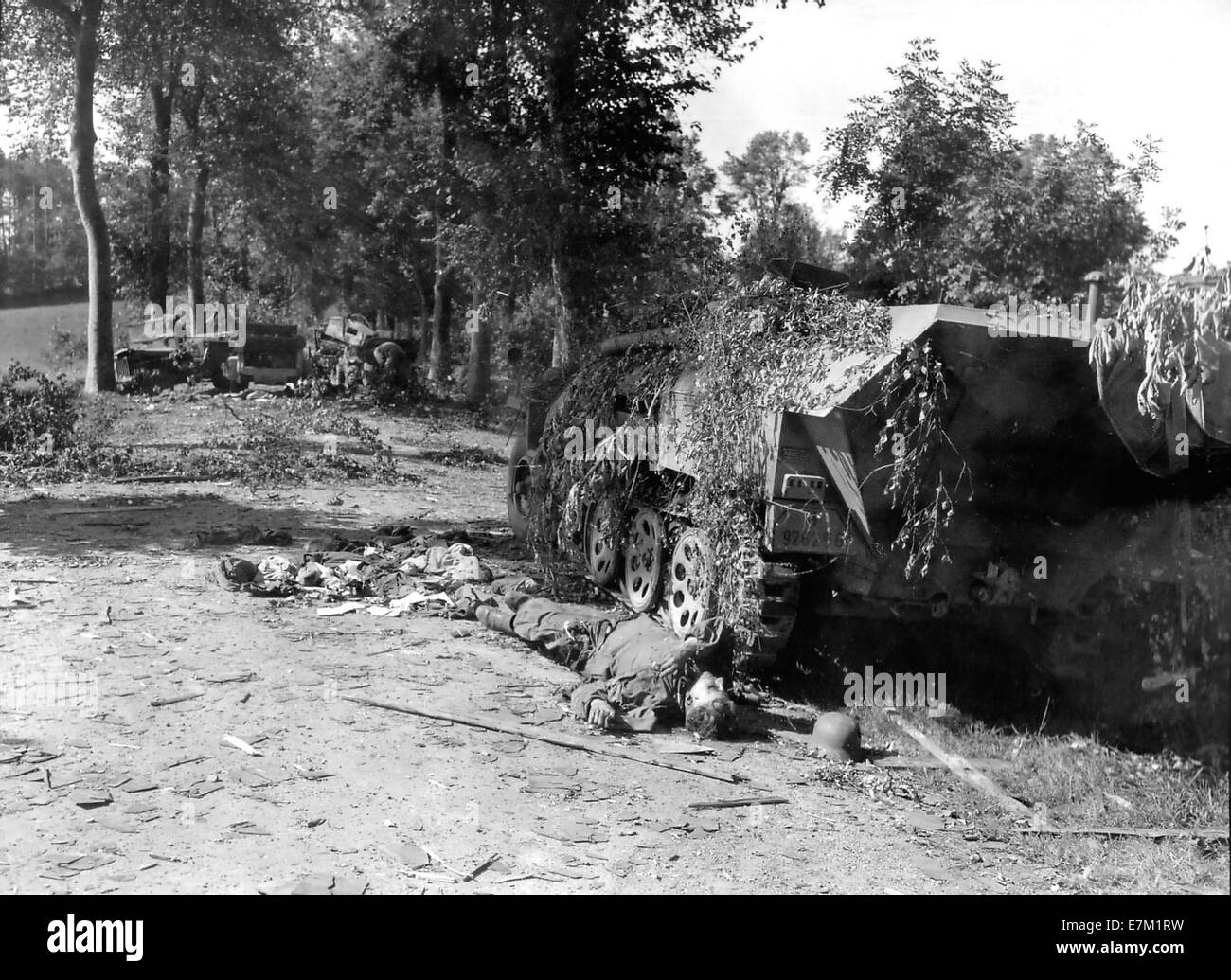 Schlacht von Mortain verwüstet deutschen Panzer Stockfoto