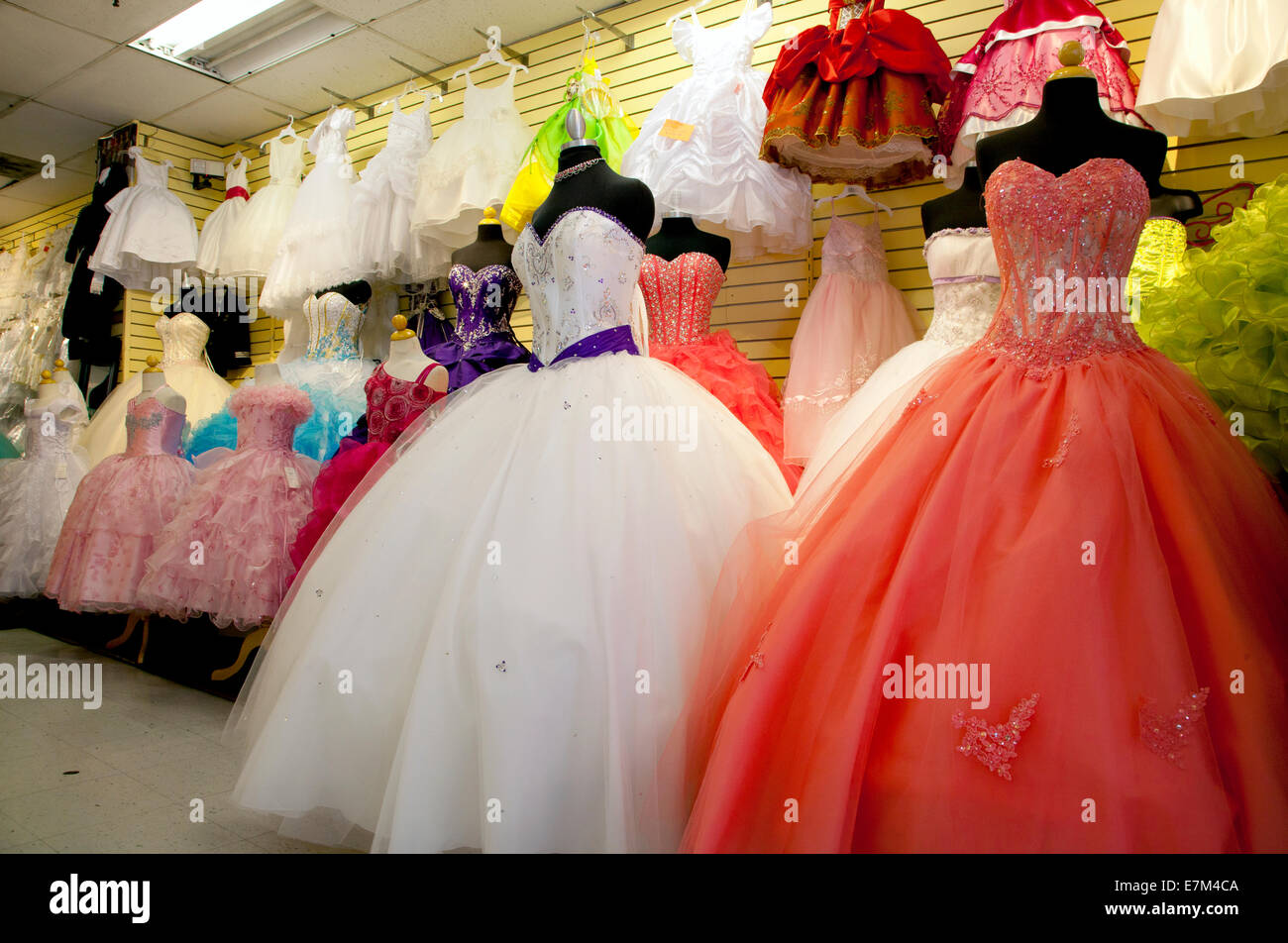 Hochzeit-Shop in der Innenstadt von Los Angeles, CA, 2014 Stockfoto