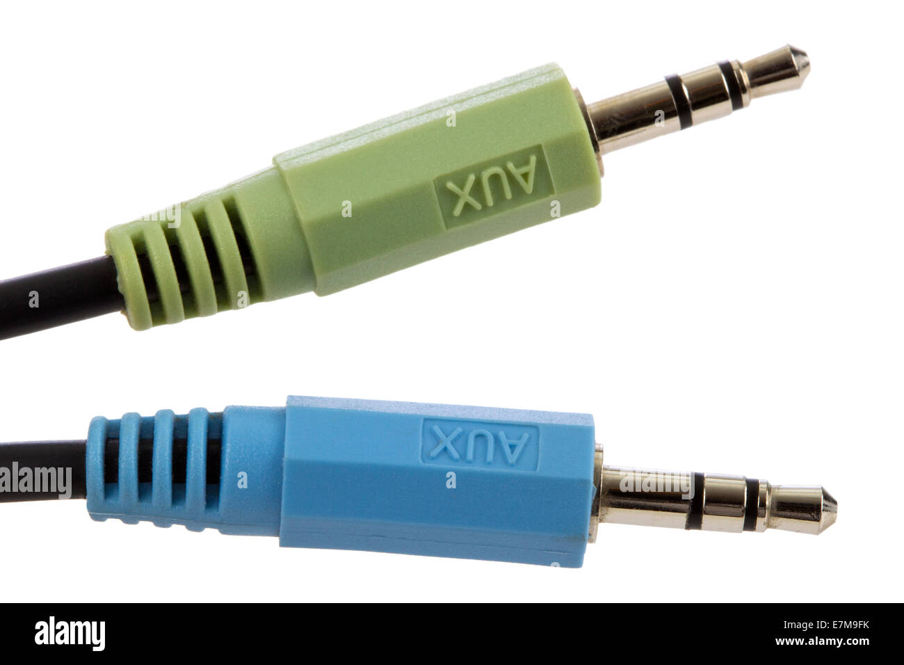 Zwei Jack Verbindungen isoliert auf einem weißen Hintergrund Stockfoto