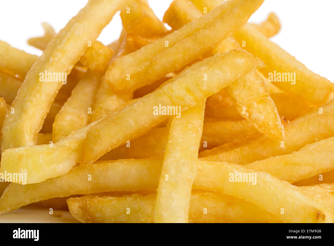 Nahaufnahme von einige leckere Pommes frites Stockfoto