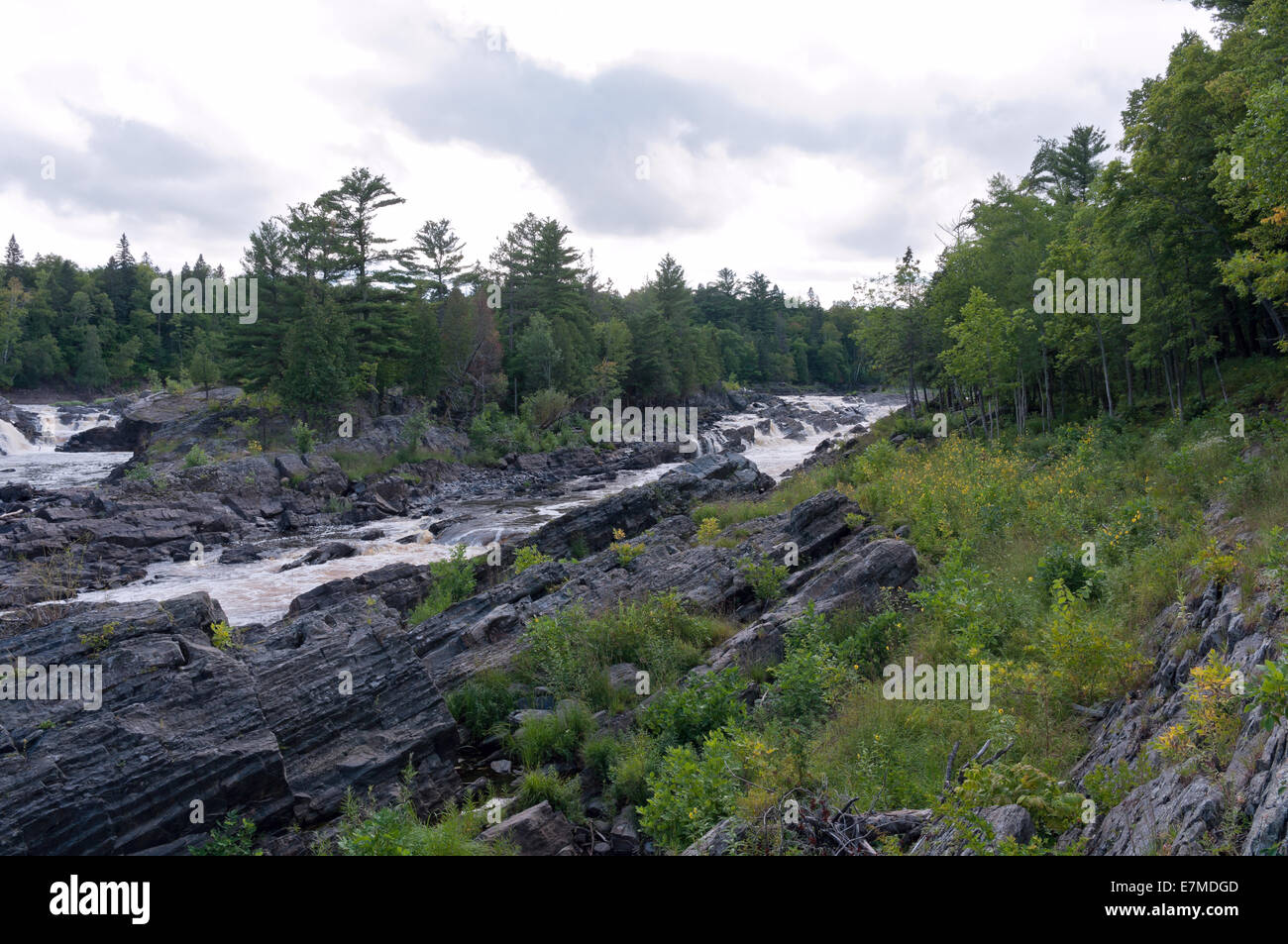 Über Saint Louis River Gabel und Felsformationen in Jay Cooke State Park außerhalb Carlton Minnesota Stockfoto
