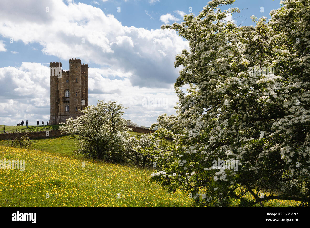 Broadway Tower von Klumpen Farm, Worcestershire Stockfoto