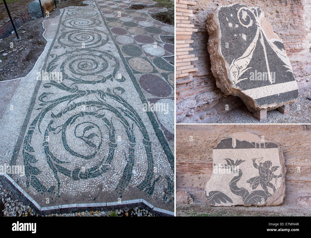 Beispiele Fur Mosaik Fliesen Muster Aus Den Caracalla In Rom Stockfotografie Alamy