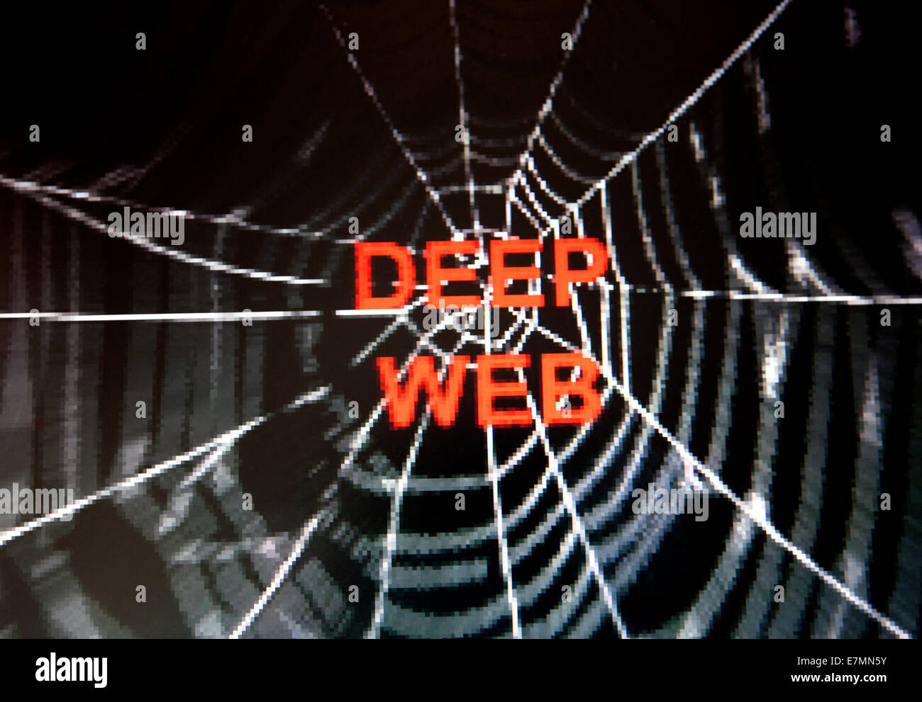 Darstellung des Internets "Deep Web" am Computer-Bildschirm, London Stockfoto