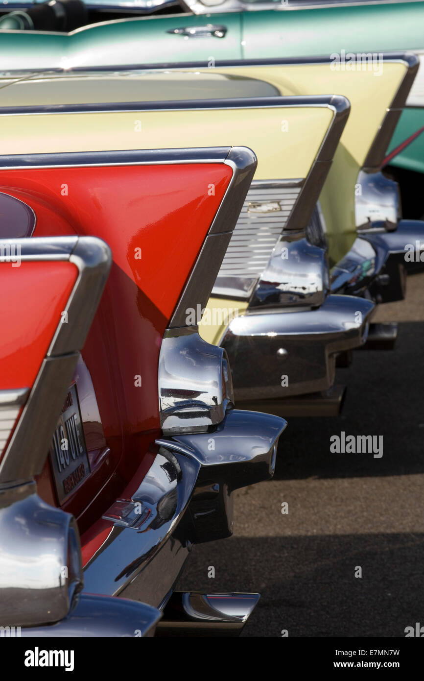 Heckflossen des klassischen 1950er Jahre amerikanische Chevrolet Stockfoto