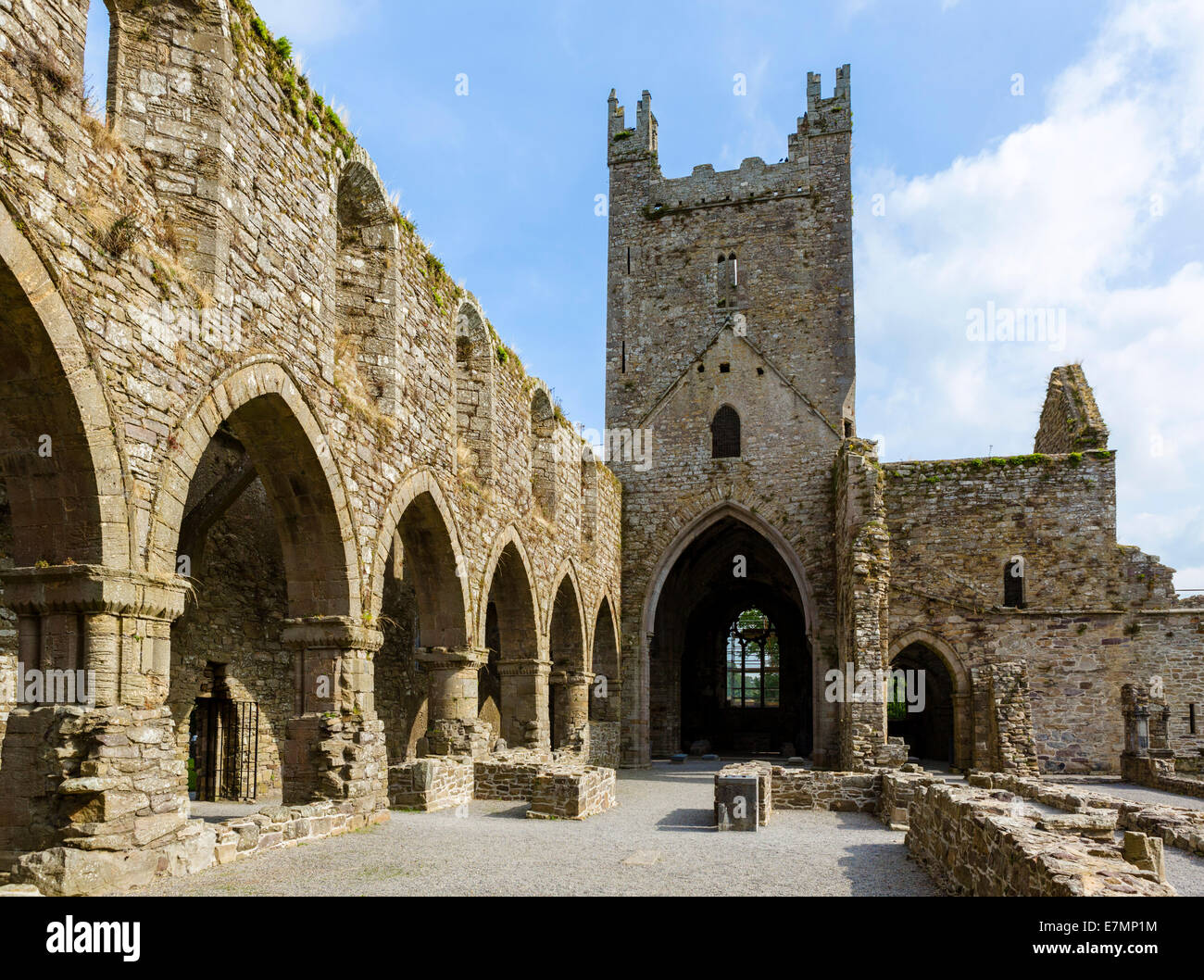 Jerpoint Abbey, Thomastown, Grafschaft Kilkenny, Irland Stockfoto