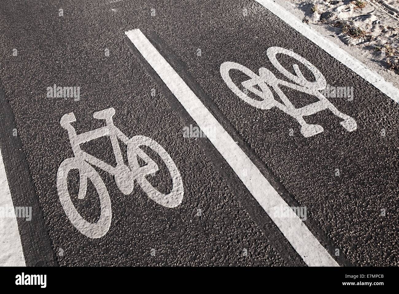 Fahrradweg Stockfoto