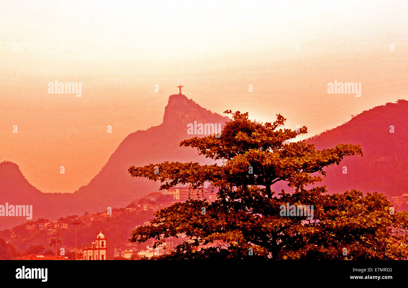 Cristo Redentor Corcovado Rio de Janeiro Brasilien Stockfoto