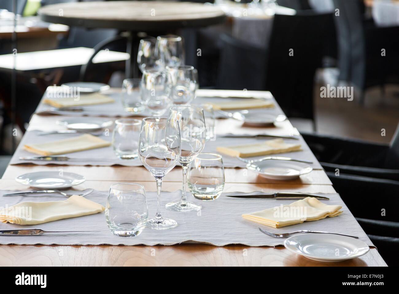 Elegantes Tischset Stockfoto
