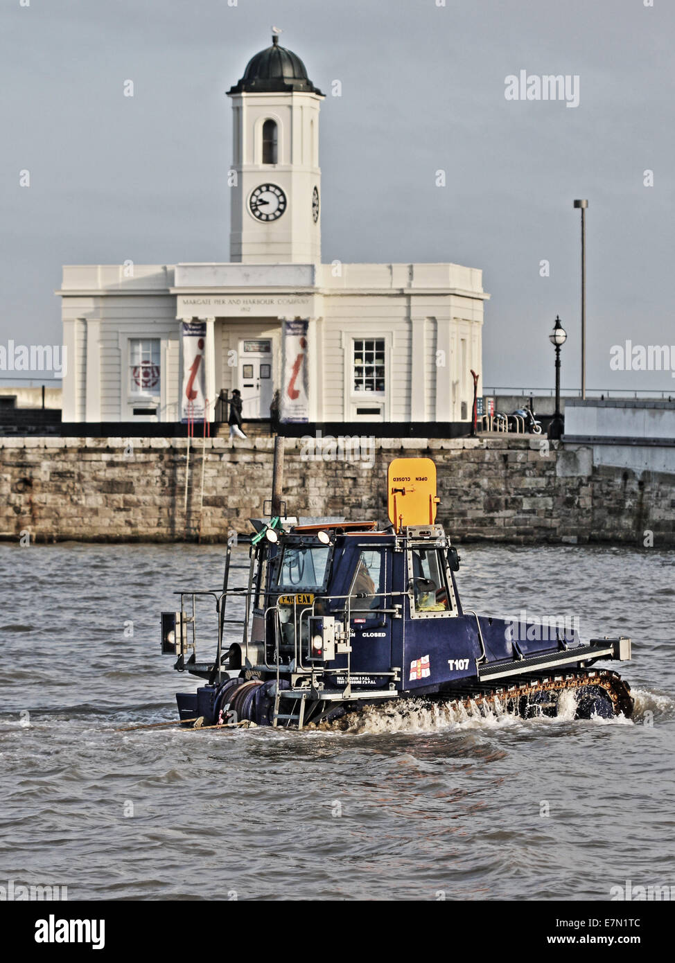 Margate Rettungsboot Traktor Rückkehr Stockfoto