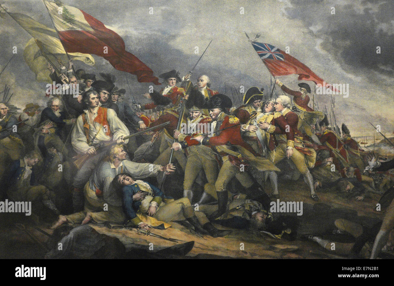 Schlacht von Bunker Hill, USA revolutionären Krieg, 1775 Stockfoto