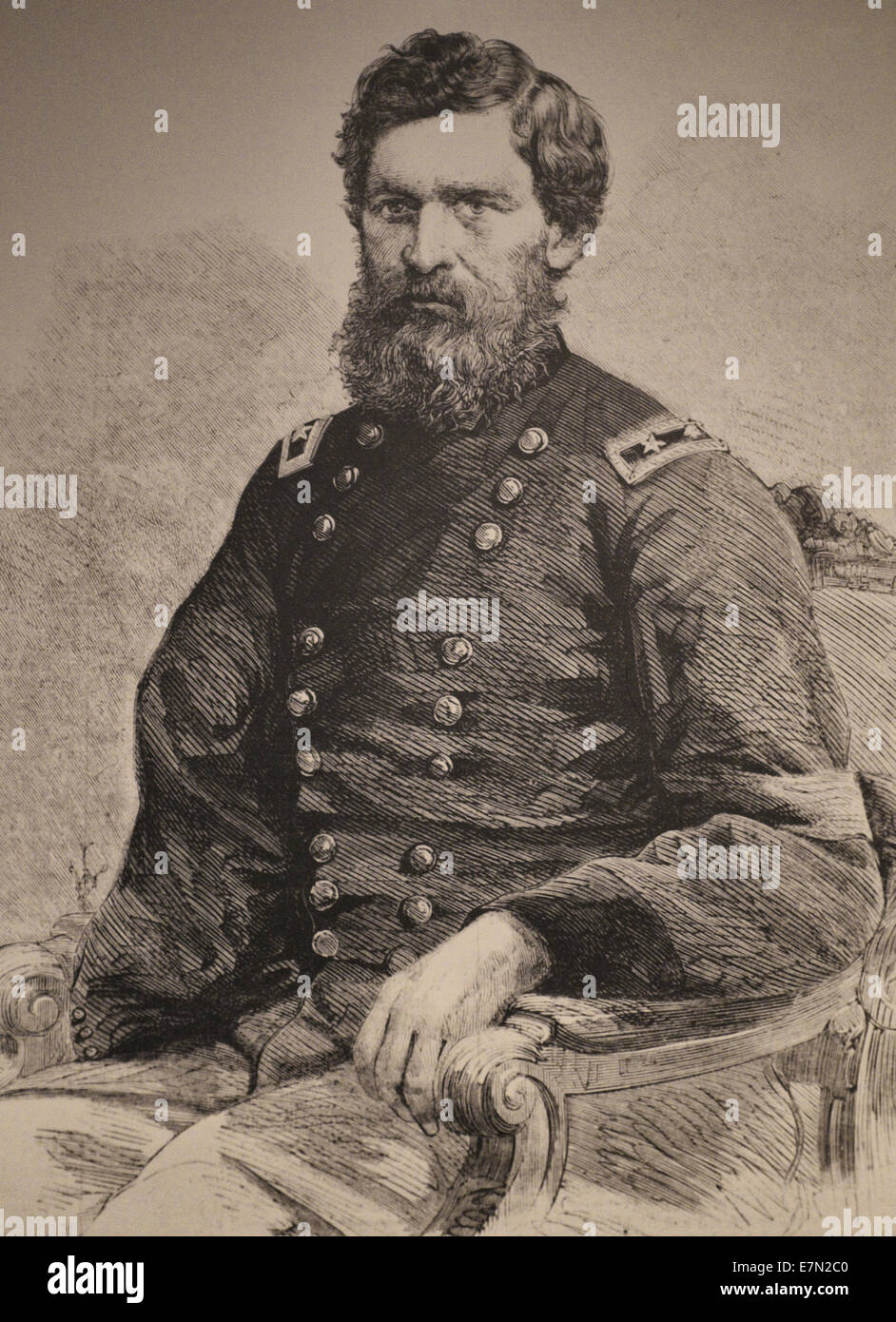 Major General Oliver O Howard ein Berufsoffizier der US-Armee und eine Union General im amerikanischen Bürgerkrieg. Stockfoto