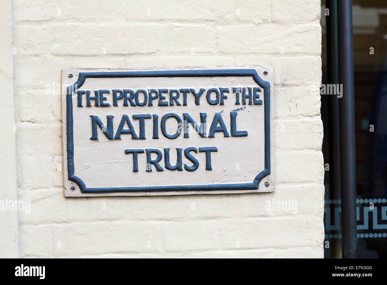 National Trust Eigenschaft Zeichen Stockfoto