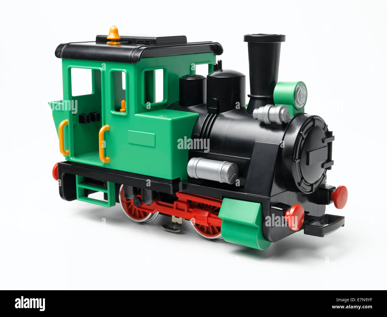 Isolierte Spielzeugeisenbahn Stockfoto