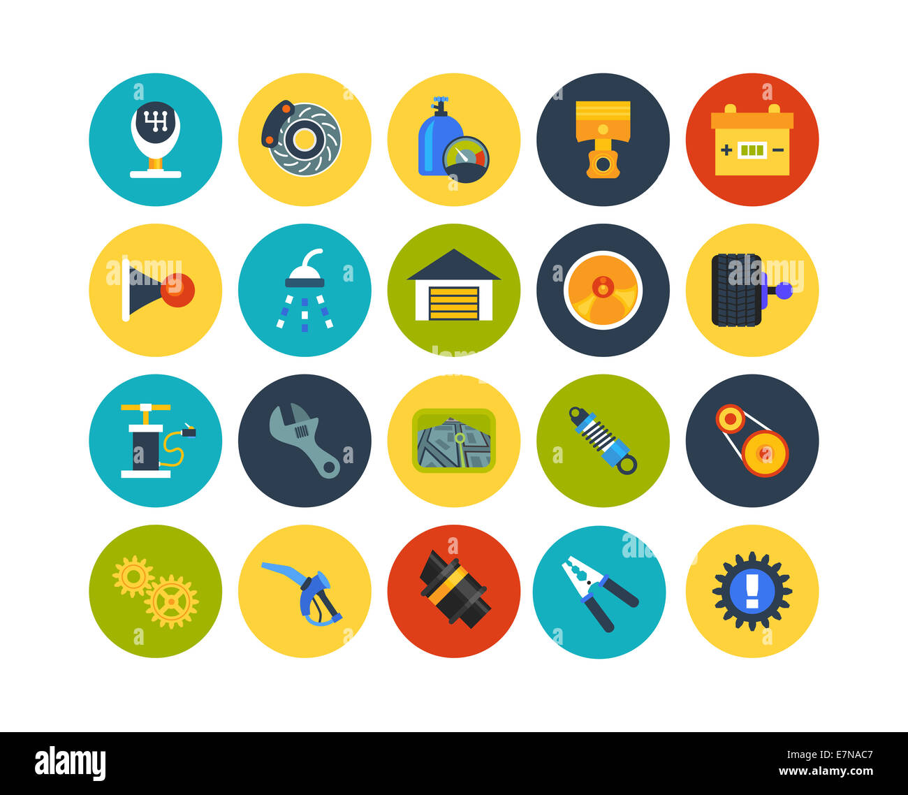 Flache Icons set 24 Stockfoto