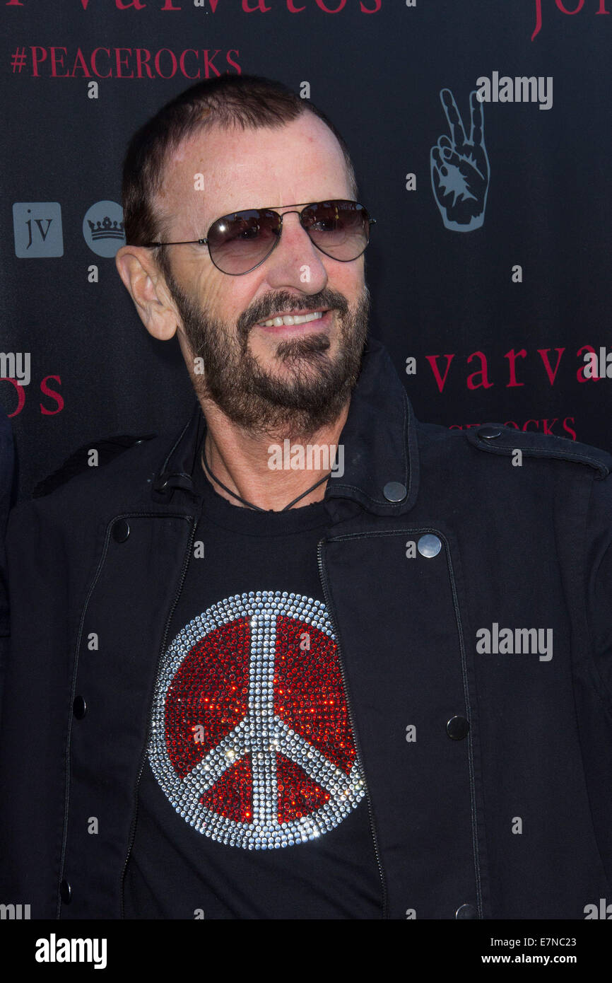 Los Angeles, Kalifornien, USA. 21. Sep, 2014. Ringo Star besucht John Varvatos und Ringo Starr internationalen Tag des Friedens Feier am 21. September 2014 bei der John Varvatos Boutique Los Angeles.California.USA. Bildnachweis: TLeopold/Globe Fotos/ZUMA Draht/Alamy Live-Nachrichten Stockfoto