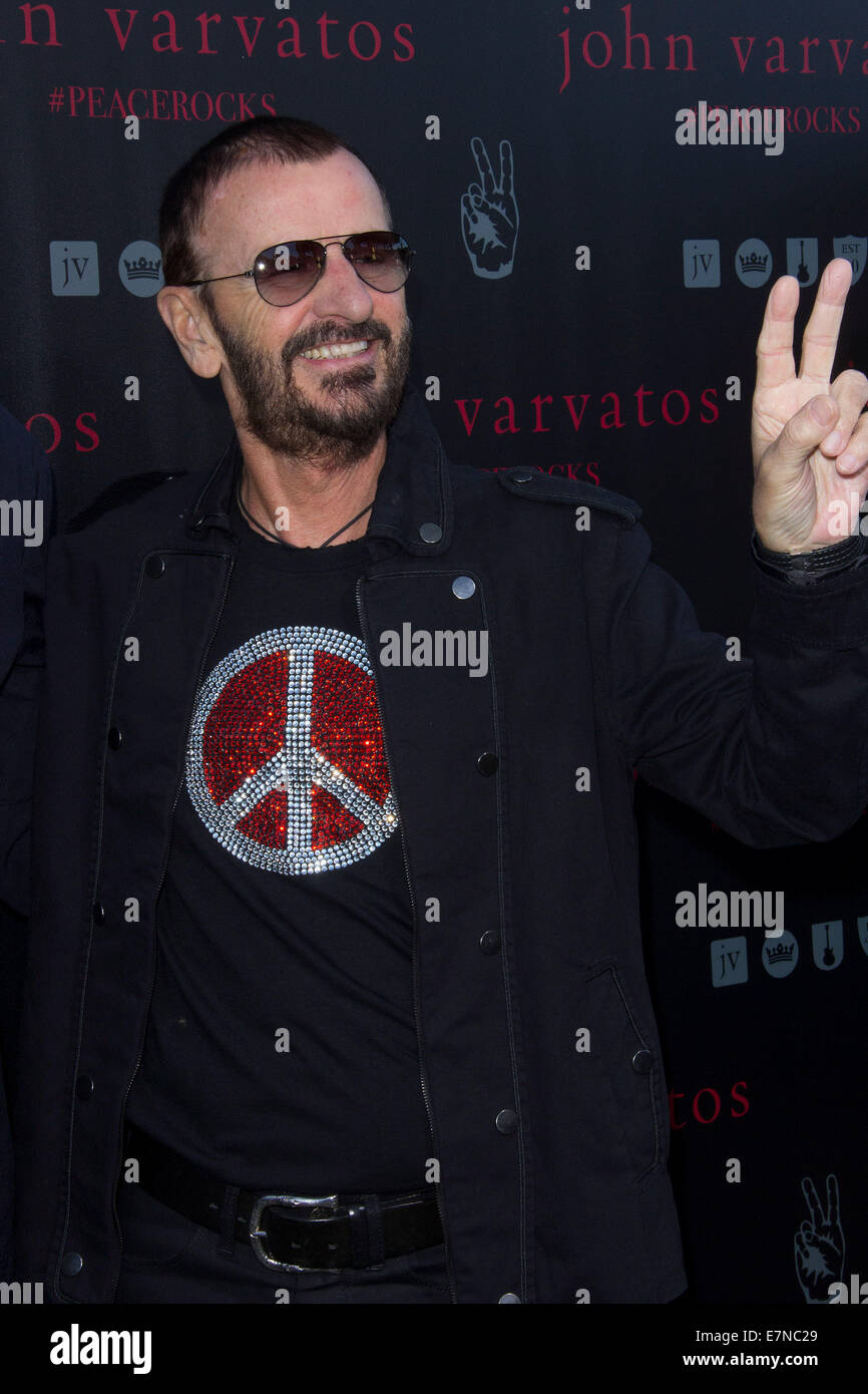 Los Angeles, Kalifornien, USA. 21. Sep, 2014. Ringo Star besucht John Varvatos und Ringo Starr internationalen Tag des Friedens Feier am 21. September 2014 bei der John Varvatos Boutique Los Angeles.California.USA. Bildnachweis: TLeopold/Globe Fotos/ZUMA Draht/Alamy Live-Nachrichten Stockfoto