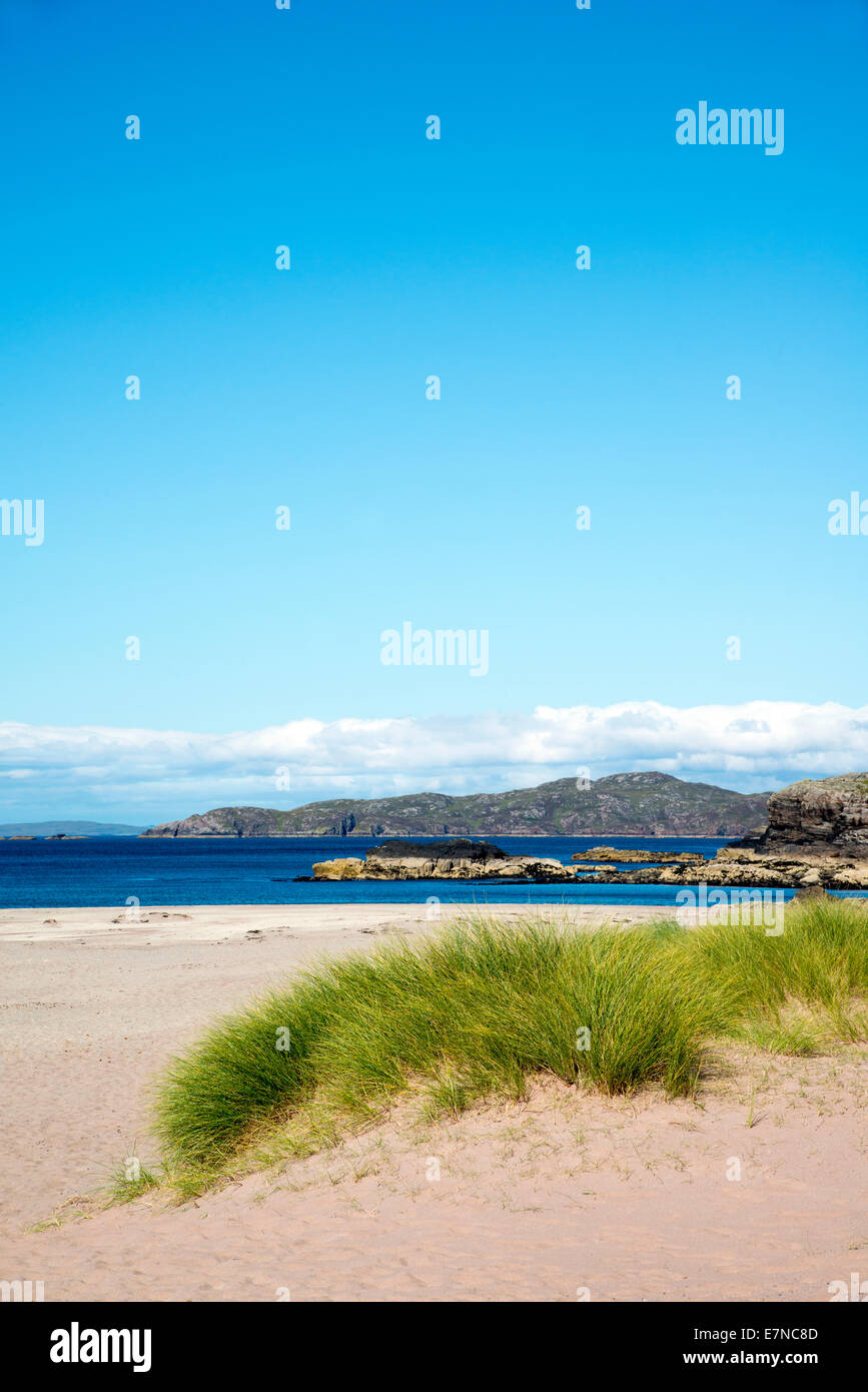 Ein Nachmittag am Clashnessie Strand, Sutherland, Schottisches Hochland Stockfoto