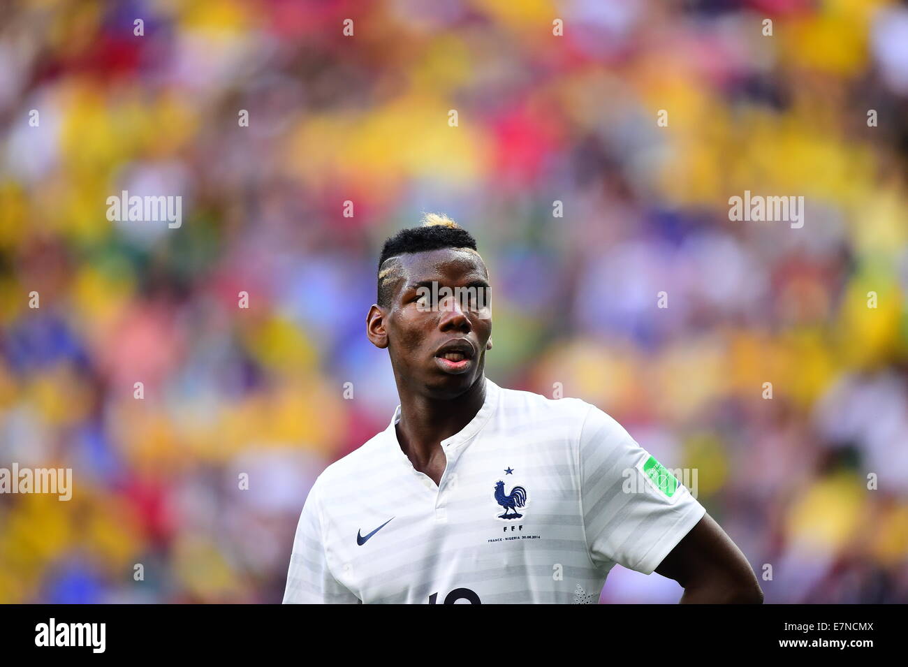 Paul Pogba von Frankreich. Frankreich / Nigeria, Runde der 16. FIFA-Weltmeisterschaft Brasilien 2014. Nationalstadion in Brasilia. 30. Juni 2014. Stockfoto