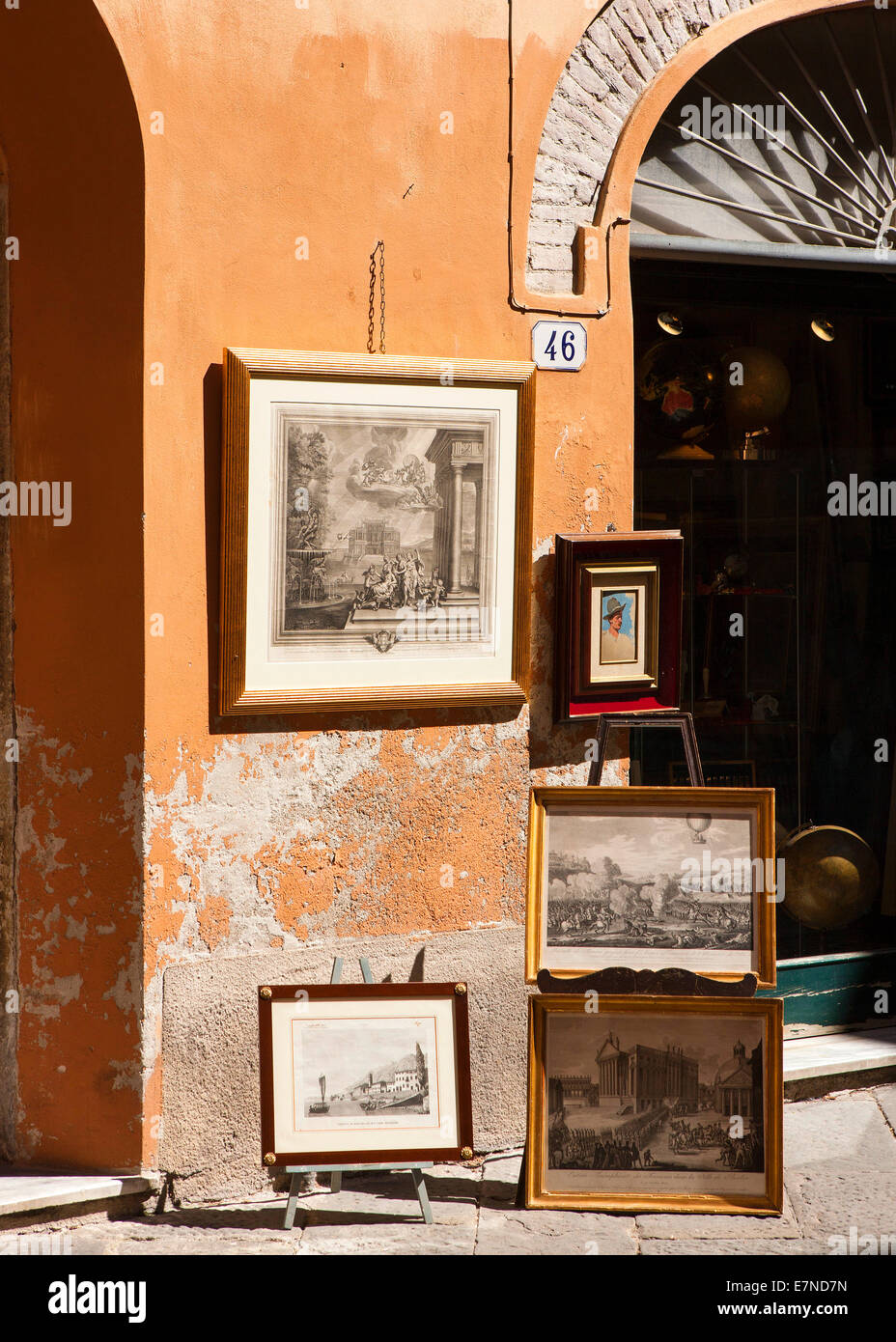 Kunst Bilder bei einer Italienisch-Straßenmarkt Stockfoto
