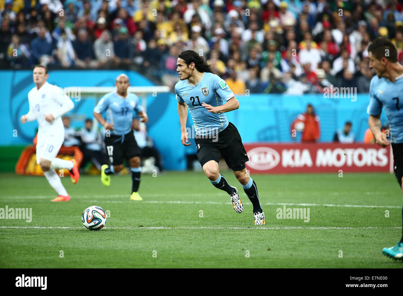 Edinson Cavani. Uruguay V England, Gruppenspiel. FIFA World Cup 2014. Arena de São Paulo, São Paulo. 19. Juni 2014 Stockfoto