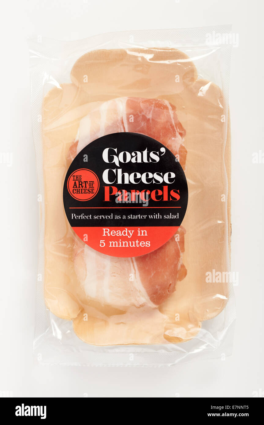 Die Kunst des Käse Ziegen Käse Parzellen Stockfoto