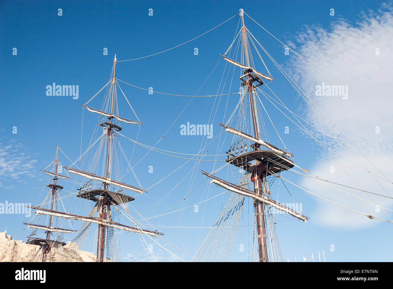 Alten Mast des Schiffes Stockfoto