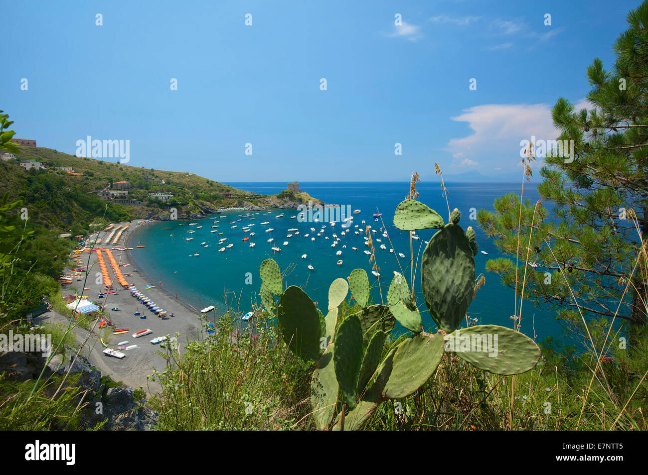Europa, Italien, Kalabrien, draußen, Tag, niemand, San Nicola Arcella, Strand, Meer, Küste, Meer, Mediterranean Sea, Capo Scalea Stockfoto
