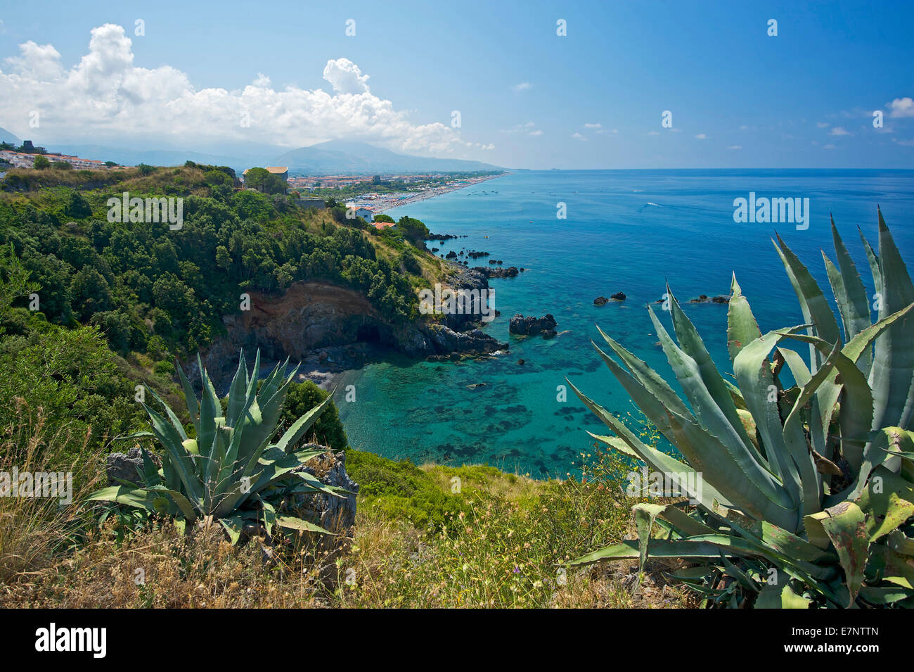 Europa, Italien, Kalabrien, draußen, Tag, niemand, San Nicola Arcella, Strand, Meer, Küste, Meer, Mittelmeer, Landschaft, land Stockfoto