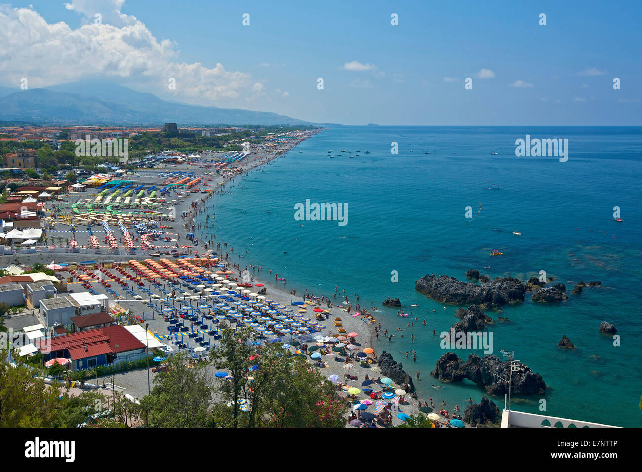 Europa, Italien, Kalabrien, draußen, Tag, niemand, San Nicola Arcella, Strand, Meer, Küste, Meer, Mittelmeer, Tourismus, Capo Stockfoto