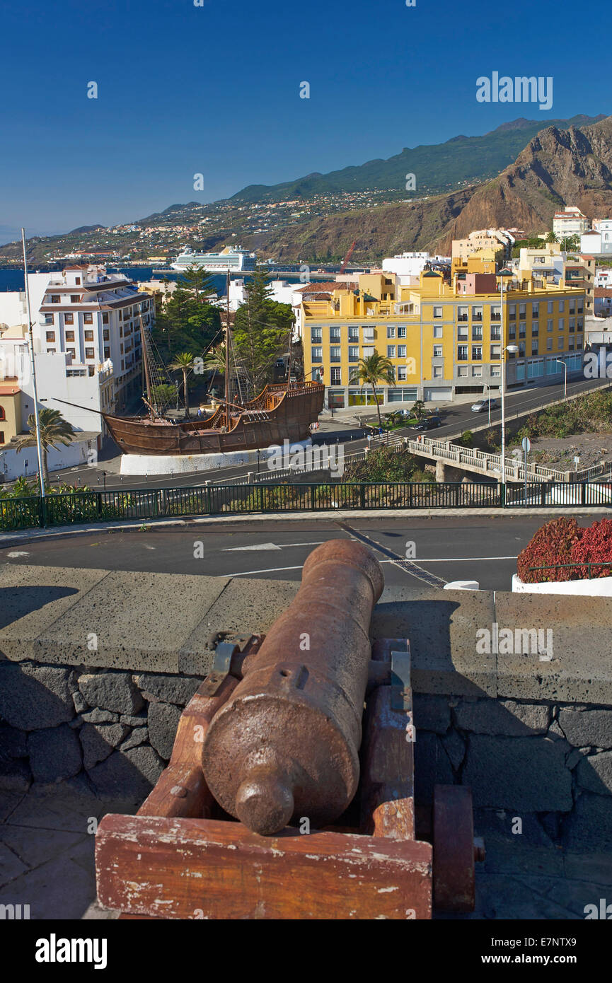 Kanaren, Kanarische Inseln, Inseln, La Palma, Spanien, Europa, draußen, Tag, niemand, Castillo De La Virgen, Santa Cruz De La Palma, t Stockfoto